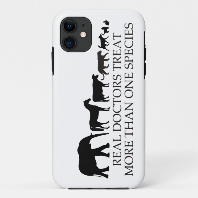Funda De Case-Mate Para iPhone Los médicos reales (veterinarios) tratan más de (Reverso)