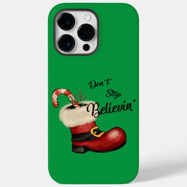 Funda De Case-Mate Para iPhone Los Navidades Adorables no detienen a Believin' (Reverso )