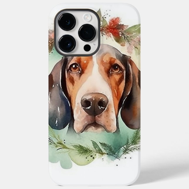 Funda De Case-Mate Para iPhone Los Navidades de Walker Wreath Festive Pup (Reverso )