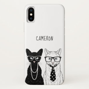 Funda Para iPhone X Los pares el   del gato añaden su nombre
