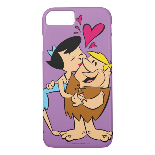 Funda De Case-Mate Para iPhone Los Picapiedra | Betty Kissing Barney (Reverso)