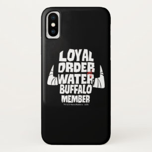 Funda Para iPhone X Los Picapiedra   Miembro del Búfalo de Agua de Ord