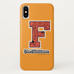 Funda Para iPhone X Los Picapiedra   Monograma estilo colegiado