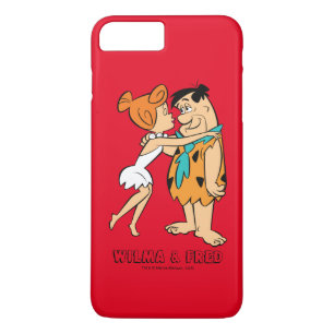 Funda Para iPhone 8 Plus/7 Plus Los Picapiedra   Wilma Kissing Fred