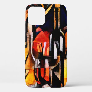 Funda Para iPhone 12 Los temas del vino son el cubismo. Botellas de vid