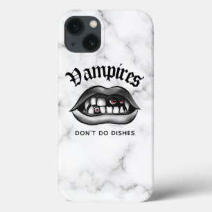 Funda Para iPhone 13 Los vampiros no preparan platos Gótico gracioso