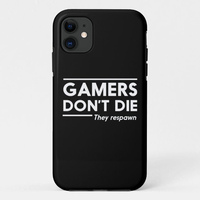 Funda De Case-Mate Para iPhone Los videojugadores no mueren (Reverso)
