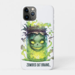 Funda Para iPhone 11 Pro Los zombies comen cerebros. Fantasma Halloween Jar