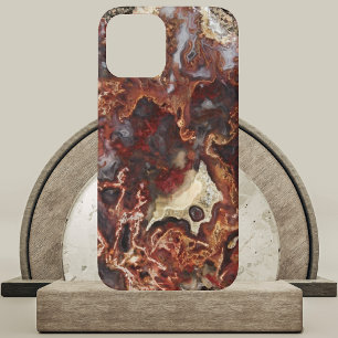 Funda Para iPhone 12 Losa de piedra de cristal de ágata de musgo estéti