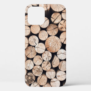 Funda Para iPhone 12 Lote de madera marrón