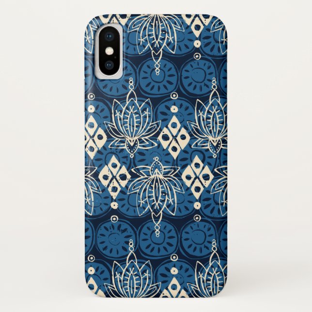 Funda De Case-Mate Para iPhone lotus diamante indigo (Reverso)