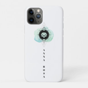 Funda Para iPhone 11 Pro *~* Lotus, Luna, Sagrado Símbolo Estrellas Ilumin