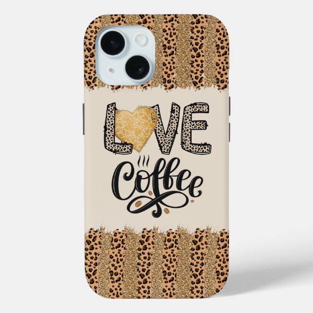 Funda De Case-Mate Para iPhone Love Coffee citas graciosas y lindas para ella (Reverso )