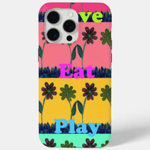 Funda Para iPhone 15 Pro Max Love Eat Play Art Print