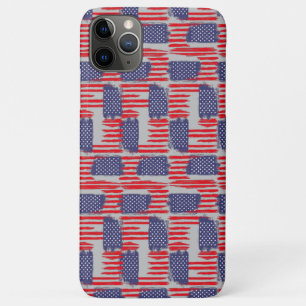 FUNDA PARA iPhone 11 PRO MAX LOVE FLAG USA/EEUU TEXT BRUSH STROKE BY MASANSER P