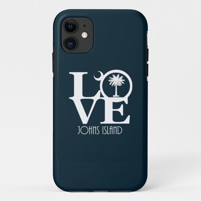 Funda De Case-Mate Para iPhone LOVE Johns Island, Carolina del Sur (Reverso)
