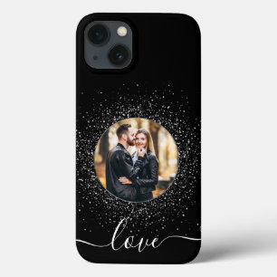 Funda Para iPhone 13 LOVE Personalizado Photo Black