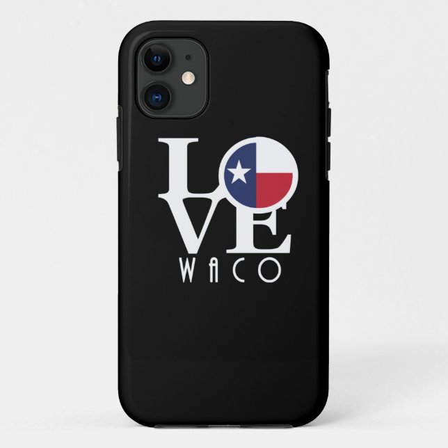 Funda De Case-Mate Para iPhone LOVE Waco Texas (Reverso)