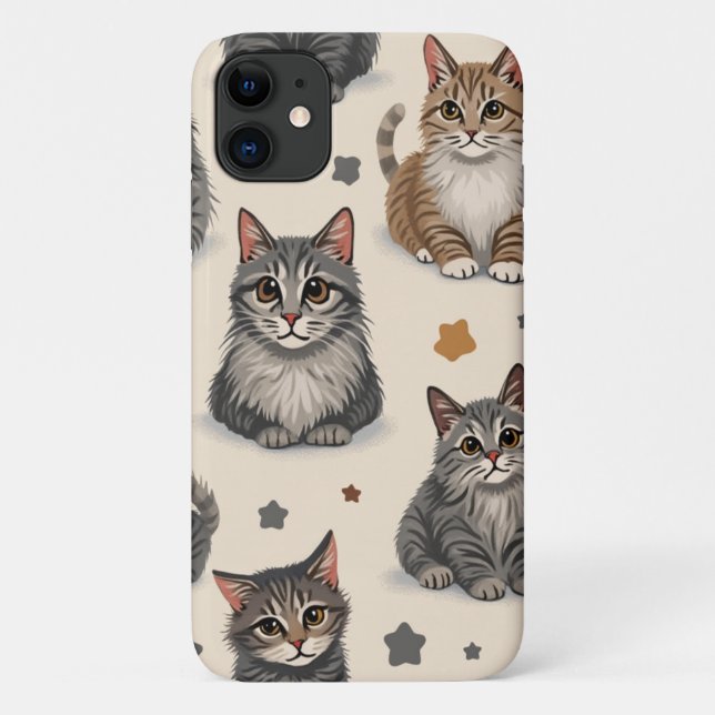 Funda De Case-Mate Para iPhone Lovely Cats (Reverso)