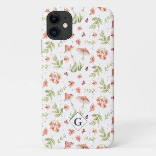 Funda Para iPhone 11 Lovely Little Ladybugs Floral   Monograma