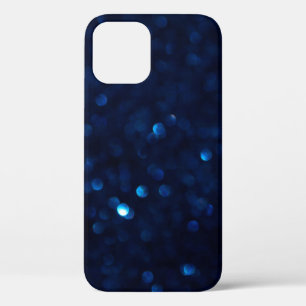 Funda Para iPhone 12 Luces azules clásicas purpurinas
