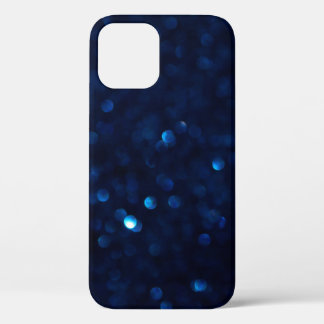 Funda Para iPhone 12 Luces azules clásicas purpurinas