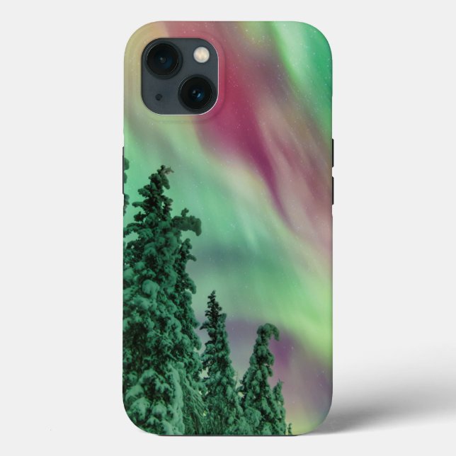 Funda De Case-Mate Para iPhone Luces boreales | Invierno en Glennallen, Alaska (Reverso )