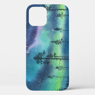 Funda Para iPhone 12 Luces boreales, paisaje acuático