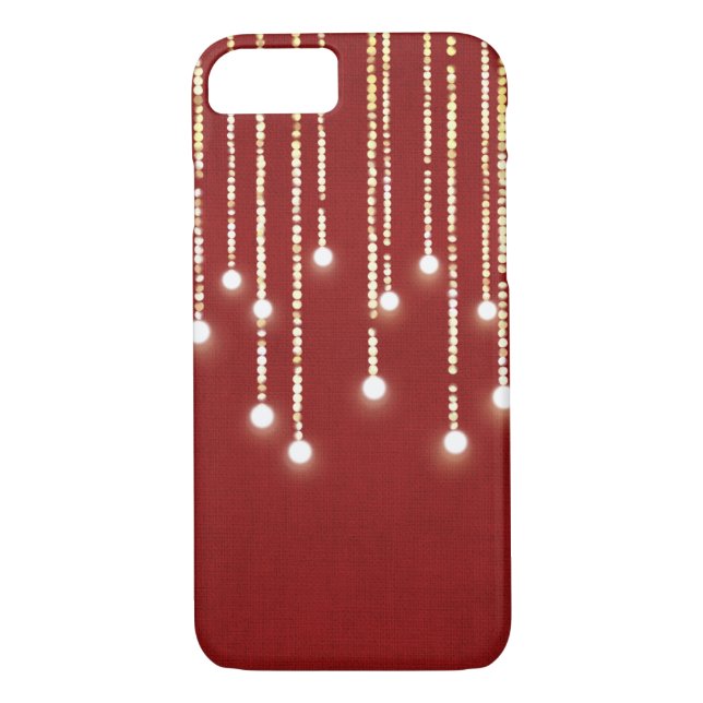 Funda De Case-Mate Para iPhone luces colgantes brillando en rojo (Reverso)