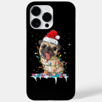 Luces de árbol de Navidad Pug Santa Perro Regalos