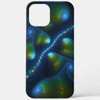 Luces de fantasía Resumen Fractal amarillo verde a