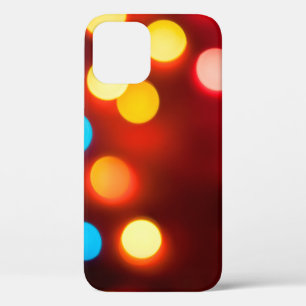 Funda Para iPhone 12 Luces de navidad desenfocadas. Bokeh de Año Nuevo.
