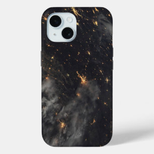 Funda Para iPhone 15 Luces De Noche En El Planeta Tierra