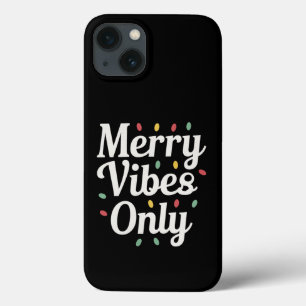 Funda Para iPhone 13 Luces de solo vibraciones alegres de Navidad para 