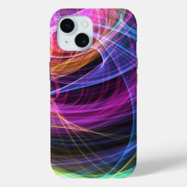 Funda Para iPhone 15 Luces de vórtice de arcoíris abstracto