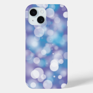 Funda Para iPhone 15 Luces Fiestas de Purple y Aqua Bokeh