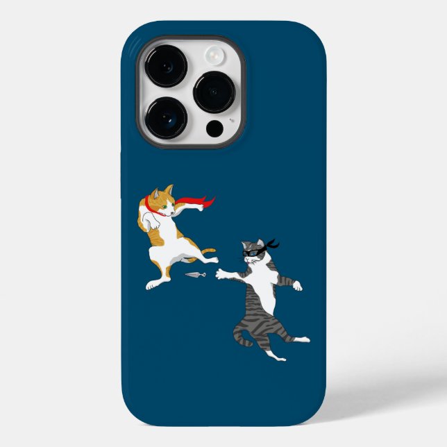 Funda De Case-Mate Para iPhone Lucha contra el gato (Reverso )