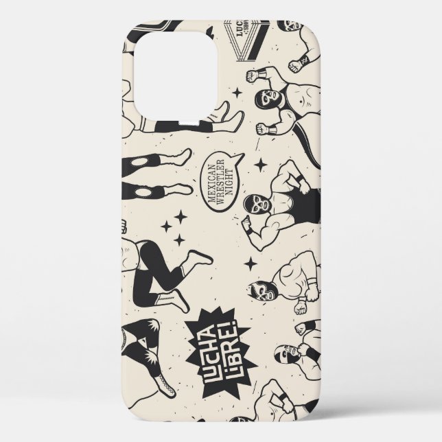 Funda De Case-Mate Para iPhone Lucha libre: patrón de lucha mexicana (Reverso )
