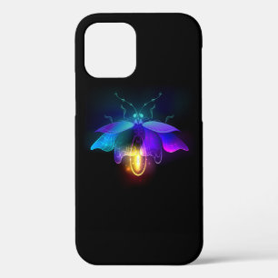 Funda Para iPhone 12 Pro Luciérnaga de neón sobre negro