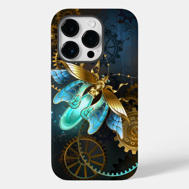 Funda De Case-Mate Para iPhone Luciérnaga steampunk (Reverso )
