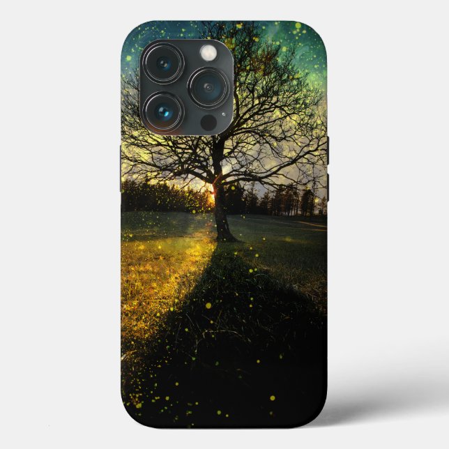 Funda De Case-Mate Para iPhone Luciérnagas mágicas paisaje de ensueño (Reverso )