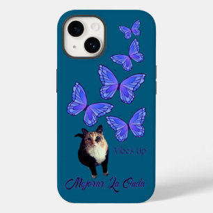 Funda Para iPhone 14 De Case-Mate Lucille & Las Mariposas Gato Funda Case-Mate iPho