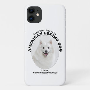 Funda Para iPhone 11 Lucky American Eskimo Dog