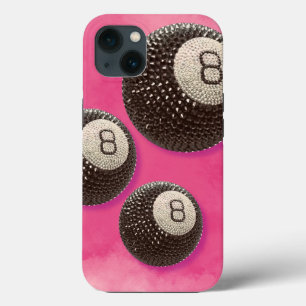 Funda Para iPhone 13 Lucky Disco 8 ROSA, Lucky 8 bola de discoteca, Sno