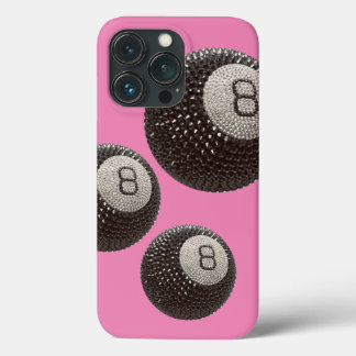 Funda Para iPhone 13 Pro Lucky Disco 8 ROSA, Lucky 8 bola de discoteca, Sno