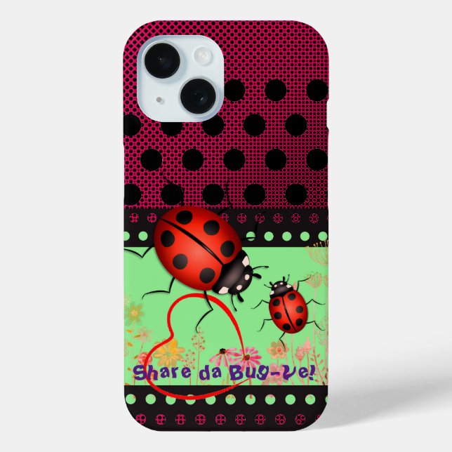 Funda De Case-Mate Para iPhone Lucky Ladybug Spots (Reverso )