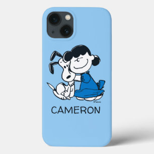 Funda Para iPhone 13 Lucy Hugging Snoopy