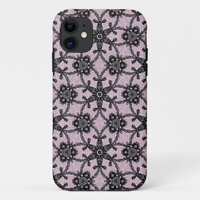 Funda De Case-Mate Para iPhone Lugar antiguo - negro y rosa hielo (Reverso)