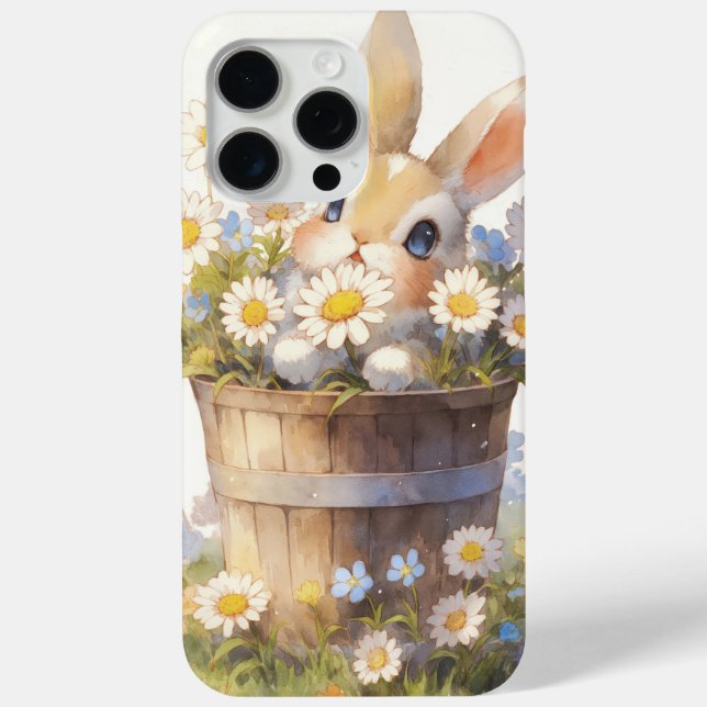 Funda De Case-Mate Para iPhone Lugar de ocultación de flores de conejo (Reverso )