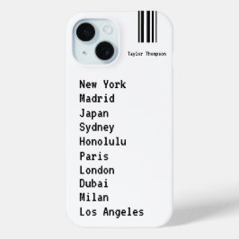 Funda Para iPhone 15 Lugares de Personalizado de Wanderlust Inspirados 